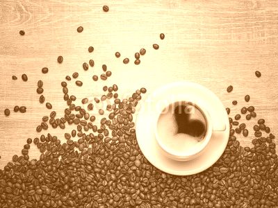 Coffee background with beans