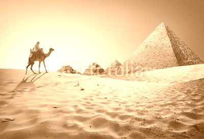 Pyramids in desert