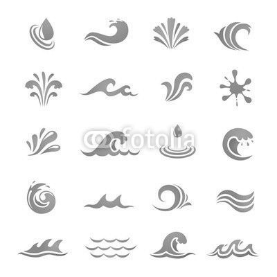 Water Design Elements. Can be used as icon, symbol and logo design.