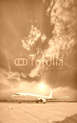 White passenger plane