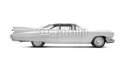 Cadillac Eldorado 1959 isolated on white. All Logos Removed.