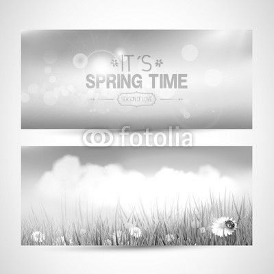 Spring banners or headers