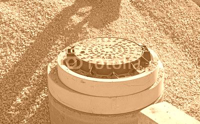 installation de la bouche d'égout