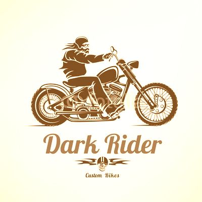 biker, motorcycle grunge vector silhouette