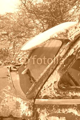 Wunderschöner verrosteter Oldtimer - Frontscheibe