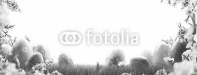 Uova di pasqua colorate nel prato 