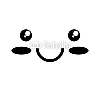 face kawaii style icon vector illustration design