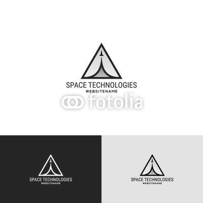 Flying rocket. Logo design element (1)