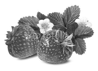 Strawberry on white