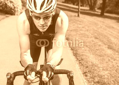 Male Cyclist Bike Rider on Hill