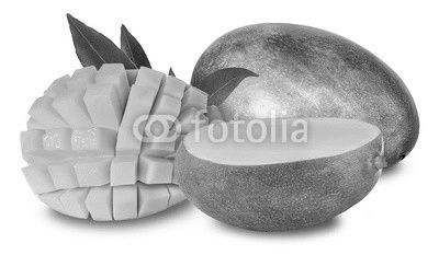 mango fruit isolated on white