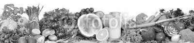 Vegetables and fruits background