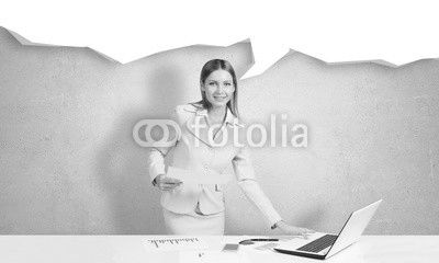 Pensive woman at work