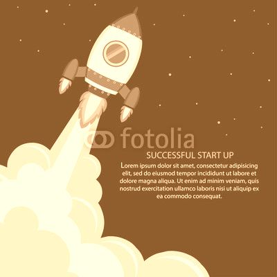 Space rocket launch. Start up