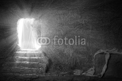 Jesus Leaving Empty Tomb