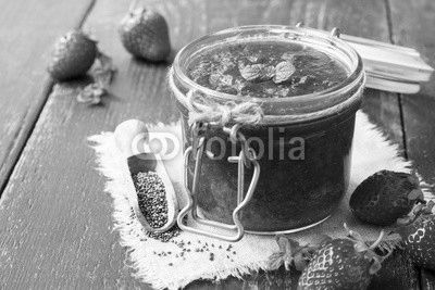 Strawberry jam with chia seeds