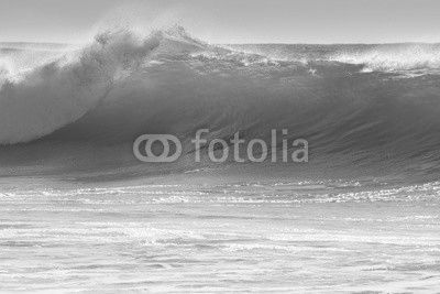 Waves breaking on the shore of Madeira