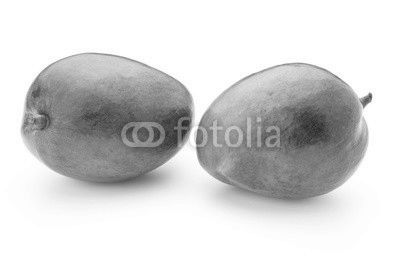 Mango fruit isolated on white background .