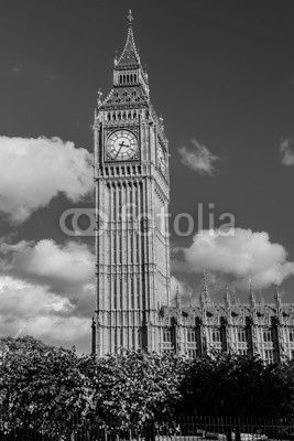 Clock tower "Big Ben" near House of Parliament, London, UK.