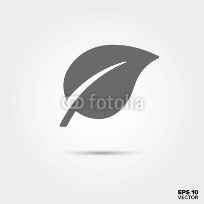 Leaf Icon. Environment and Nature Symbol.
