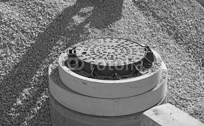 installation de la bouche d'égout