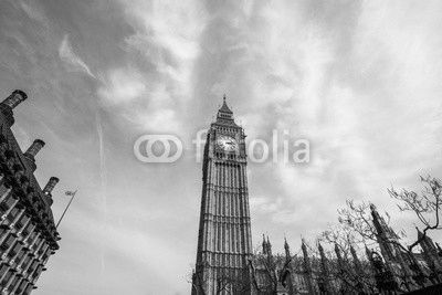 Looking up at Big Ben in Westminster