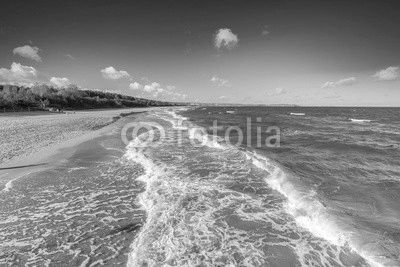 Baltic sea and the Gulf of Danzig coast in Poland.