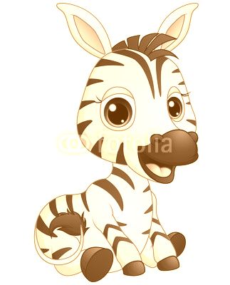 Cute baby zebra cartoon