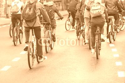 Group of cyclist during the street race