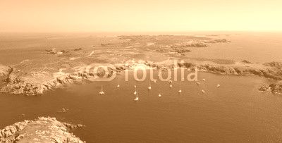 Vue aérienne Île-d'Houat en France