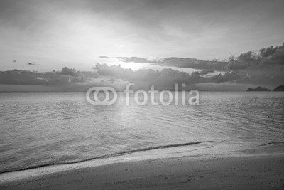 beautiful sunset on the beach