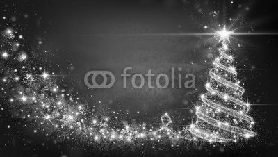 Christmas card with Magic Tree. Vector