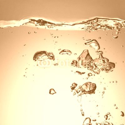 Water splash with ripple and bubble