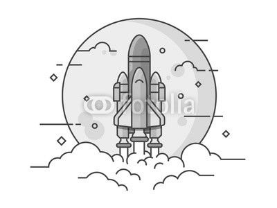 Startup space rocket