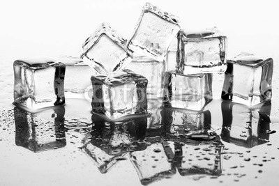 Melting ice cubes