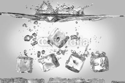 ice cubes in water