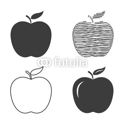 Set of apple icons