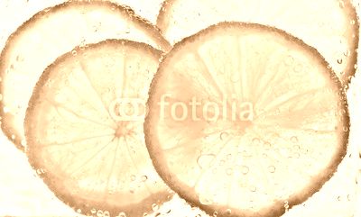 lime with bubbles isolated on white