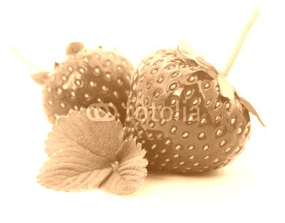 Strawberry with leaves