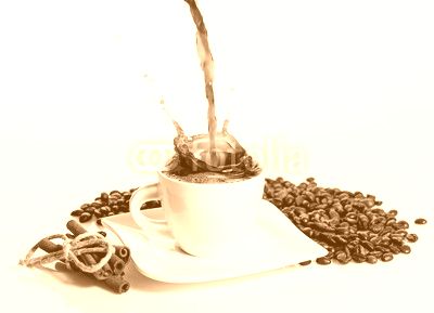 Cup of coffee splash
