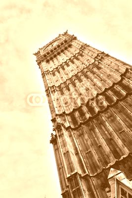 Historic Gothic Revival styled clock tower, Elizabeth Tower (Big Ben), Westminster, London, England