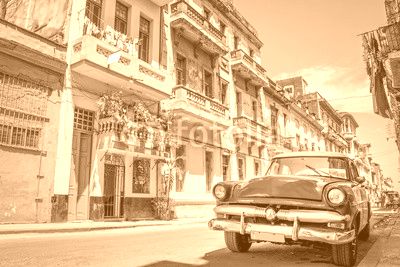 Vintage classic american car in Havana, Cuba