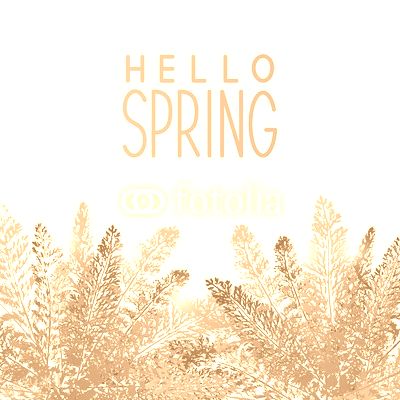Spring background with green leaves 