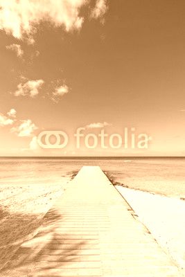 Jetty at Caribbean Sea beach