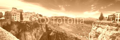 panorama of  historical village of Ronda, Spain