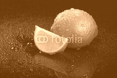 Lime on Black Background
