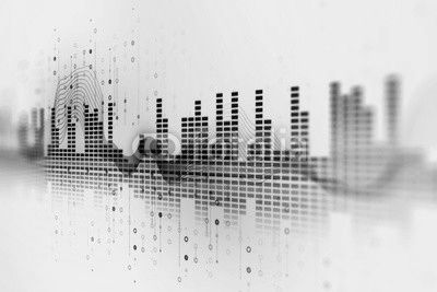 Audio waveform abstract technology background