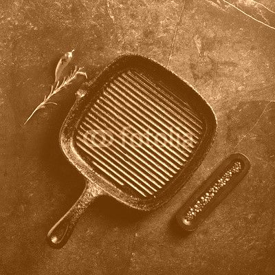 Empty Cast Iron Pan