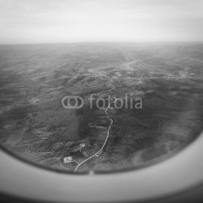 window view in the airplane