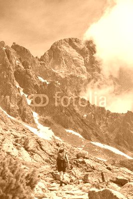 Turysta w górach